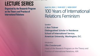The IIER Distinguished Virtual Lecture Series – Prof. J. Ann Tickner