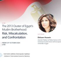 Lecture: The 2013 Ouster of Egypt’s Muslim Brotherhood: Risk, Miscalculation and Confrontation Lecture: The 2013 Ouster of Egypt’s Muslim Brotherhood: Risk, Miscalculation and Confrontation